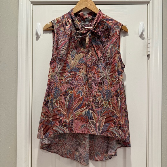 NWT David Peck Orlando Top Women's Med Liberty Print Floral